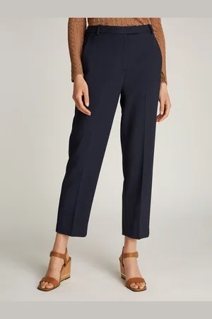 Tommy Hilfiger Geweven broek PUNTO SLIM STRAIGHT PANT met strijkvouwen, metalen label