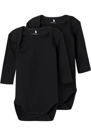 NAME IT Body met lange mouwen NBNBODY 2P LS SOLID BLACK NOOS (set, 2-delig)