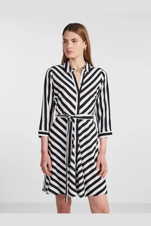 Y.A.S Jurk met overhemdkraag YASSAVANNA 3/4 SHORT SHIRT DRESS S. NOOS