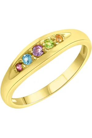 Firetti Ring Sieraad cadeau zilver 925 zilveren ring multi met amethist, blauwe topaas (behandeld), citrien, peridot, rodoliet