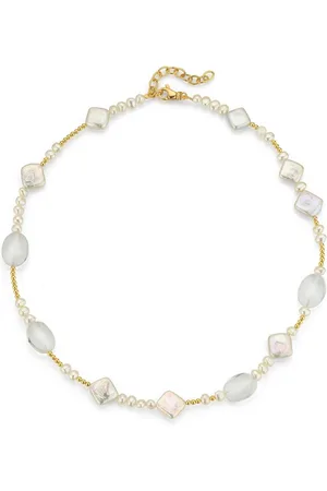 Firetti Parelsnoer Sieraad cadeau halssieraad halsketting zilveren ketting bolletjesketting parel