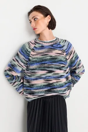 Rich & Royal Trui met ronde hals space dye