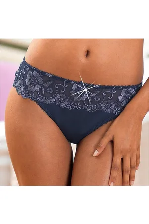 Lascana Bikinibroekje WANDA met borduurkant in bloemetjes-look