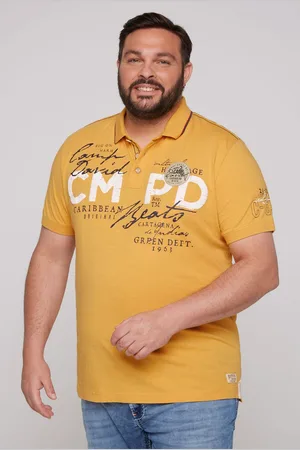 Camp David Poloshirt met voor- en achterkant print