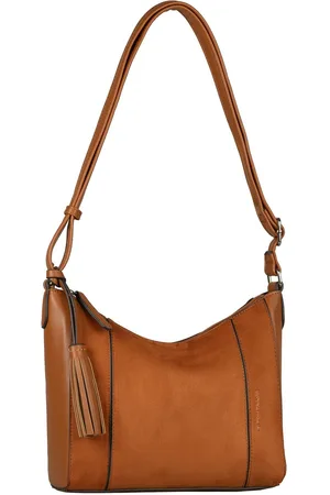 TOM TAILOR Hobo-tas Pira van een combinatie van zacht suede en nerf imitatieleer