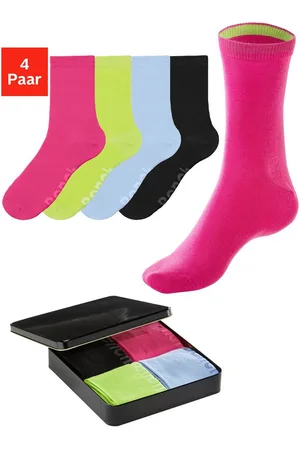 Bench Basic sokken met gekleurde binnenboordjes (blik, 4 paar)