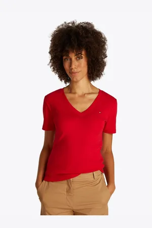 Tommy Hilfiger T-shirt SLIM CODY V-NK SS met geborduurd logo