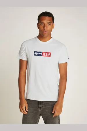 Tommy Hilfiger Shirt met ronde hals TJM SLIM ENTRY GRAPHIC TEE EXT in grote maten, met logo-borduursel op de mouw
