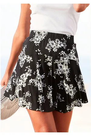 Lascana Broekrok met all-over print, skort, rok (skirt) en korte broek (short), comfortabele tailleband