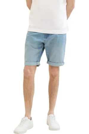TOM TAILOR Jeansbermuda Josh met merklabel