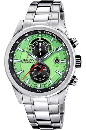 Festina Chronograaf Timeless Chronograph Quartzhorloge, horloge, herrenuur, roestvrijstalen band, analoog, dag