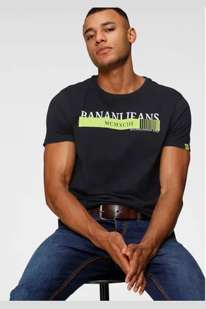Bruno Banani T-shirt korte mouwen, smalle pasvorm, bedrukt, ronde hals