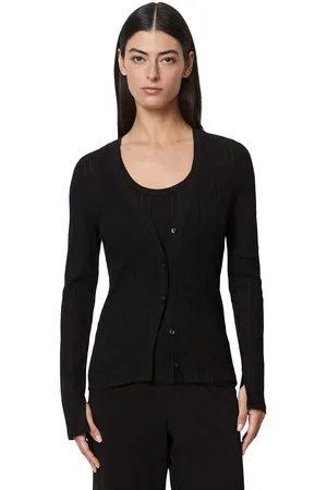 Marc O’ Polo Vest Pointelle-cardigan regular, licht doorschijnend