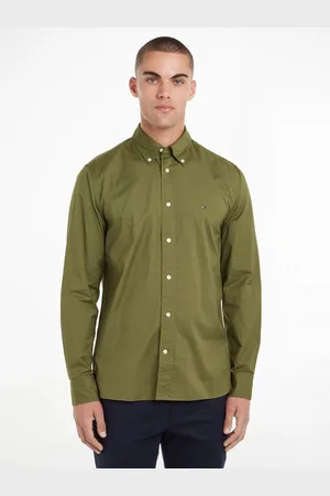Tommy Hilfiger Overhemd met lange mouwen FLEX POPLIN RF SHIRT met labelschild binnenin de knoopsluiting (1-delig)