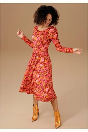 Aniston Jerseyjurk met een romantische bloemenprint