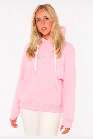 Zwillingsherz Hoodie Strand Zee Kust met capuchon en gelijkkleurig geborduurd anker-motief