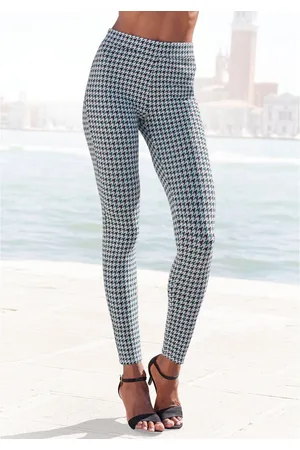 Lascana Legging met ingestrikt kleurrijk ontwerp