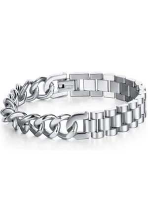Firetti Edelstalen armband Sieraad cadeau armband panzerketting gecombineerd, verstelbaar