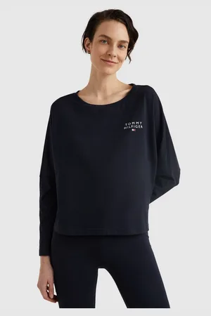 Tommy Hilfiger Shirt met lange mouwen LONG SLEEVE T-SHIRT met interessante mouwdetails en tommy hilfiger merklabel
