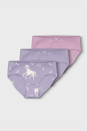 NAME IT Slipje NMFBRIEFS 3P PASTEL LILAC HORSE NOOS (set, 3 stuks)