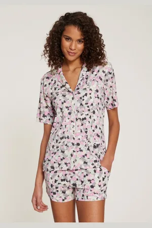 VIVANCE DREAMS Shortama met aquarel patroon (2-delig)