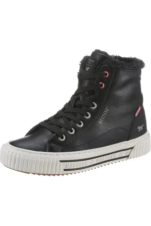 Mustang Winterlaarzen , high top sneakers, veterschoenen met plateauzool