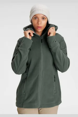 Polarino Fleecejack voor koude dagen, van fleece, sportieve stijl, ademend