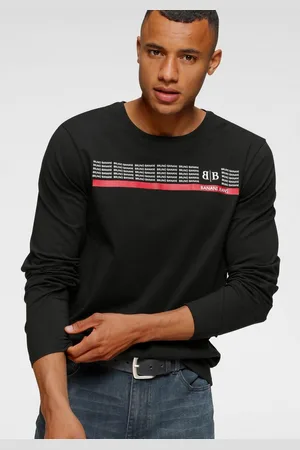Bruno Banani Shirt met lange mouwen smal gesneden, met casual en frisse opdruk