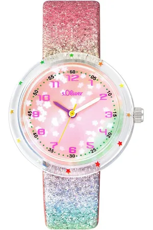 QS by s.Oliver Kwartshorloge Polshorloge, kinderhorloge, meisjeshorloge, sterren, ideaal ook als cadeau