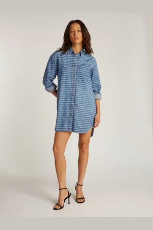 Tommy Hilfiger Jurk met overhemdkraag RELAXED SHIRT DRESS AI6056 EXT