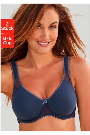 Petite Fleur T-shirt-bh met beugel en netinzetten, basic dessous (Set van 2)