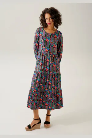 Aniston Jerseyjurk met kleurrijke, grafische print