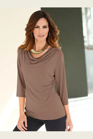 Classic Inspirationen Shirt met cascadehals Shirt (1-delig)