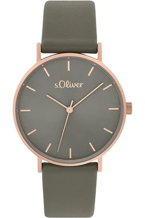 QS by s.Oliver Kwartshorloge 2033488 Polshorloge, dameshorloge, analoog, leren armband