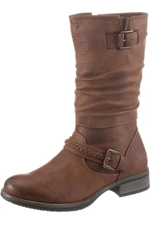 Rieker Laarzen , laarzen, winterlaarzen, blokhak met geraffte slouchy schacht