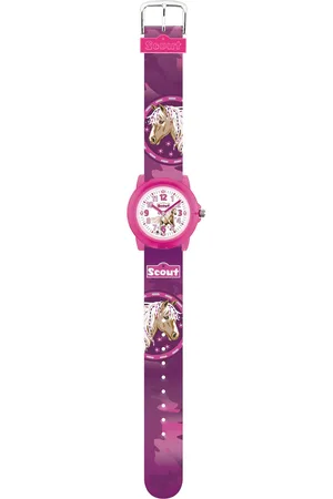 Scout Kwartshorloge Crystal, 280305042 Horloge, kinderhorloge, cadeau-idee, schoolbegin, meisjes, paard