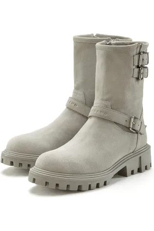 ELBSAND Laarsjes van leer met trendy decoratieve gespen, laarzen, boots