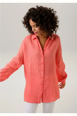 Aniston Overhemdblouse in trendy musselin-kwaliteit