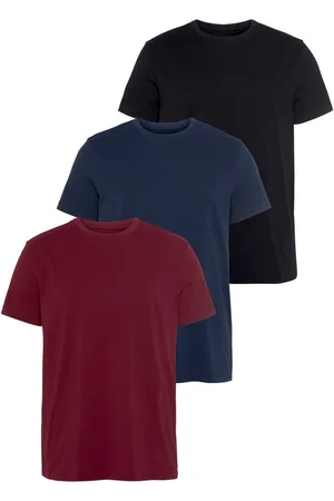 AJC T-shirt losse pasvorm, basic stijl (3-delig, Set van 3)