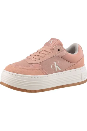 Calvin Klein Plateausneakers BOLD FLATF LOW MIX MG MEDIA veterschoenen, vrijetijdsschoen, lage schoen met zijlogo
