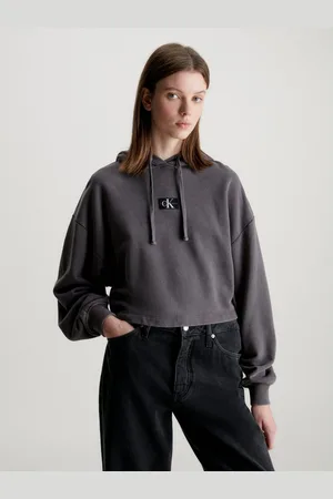 Calvin Klein Hoodie WASHED WOVEN LABEL HOODIE