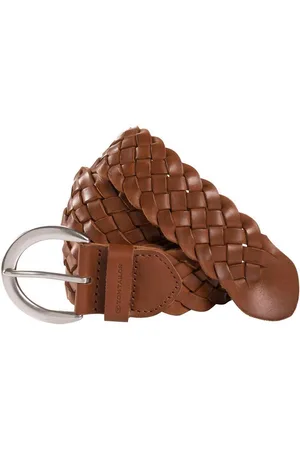 TOM TAILOR Gevlochten riem TTLISA 4 cm brede damesriem, vlechtleren riem, modieuze must-have