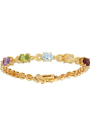 Firetti Armband Sieraad cadeau zilver 925 armband armketting edelsteen met amethist, blauwe topaas, citrien, granaat, peridoot