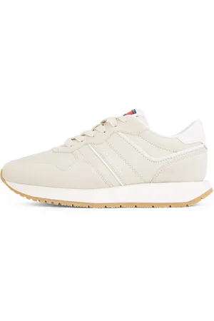 Tommy Hilfiger Plateausneakers TJW EVA RETRO RUNNER vrijetijdsschoen, lage schoen, veterschoen met gepolsterde schacht