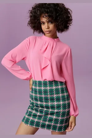 Aniston Blouse met lange mouwen met kleine volant voor