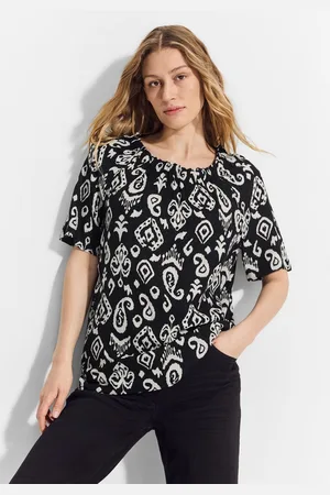 CECIL Blouse met carmenhals met een ornamentmotief