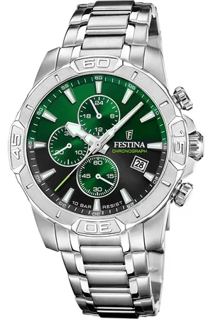 Festina Chronograaf Timeless Chronograph Quartzhorloge, horloge, herrenuur, roestvrijstalen band, analoog, dag