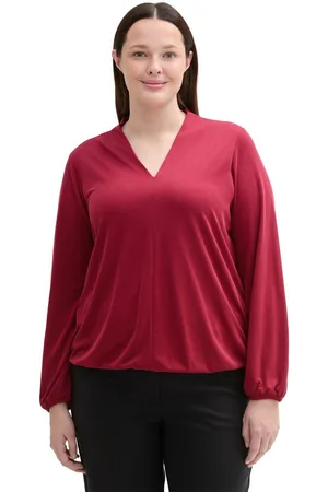 TOM TAILOR Shirt met lange mouwen met v-hals