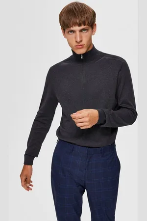SELECTED Schipperstrui SLHBERG HALF ZIP CARDIGAN NOOS