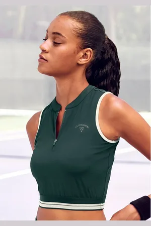 Lascana Crop-top Tennis Sporttop met rits